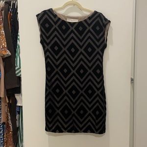 Black velvet patterned Trina Turk dress
